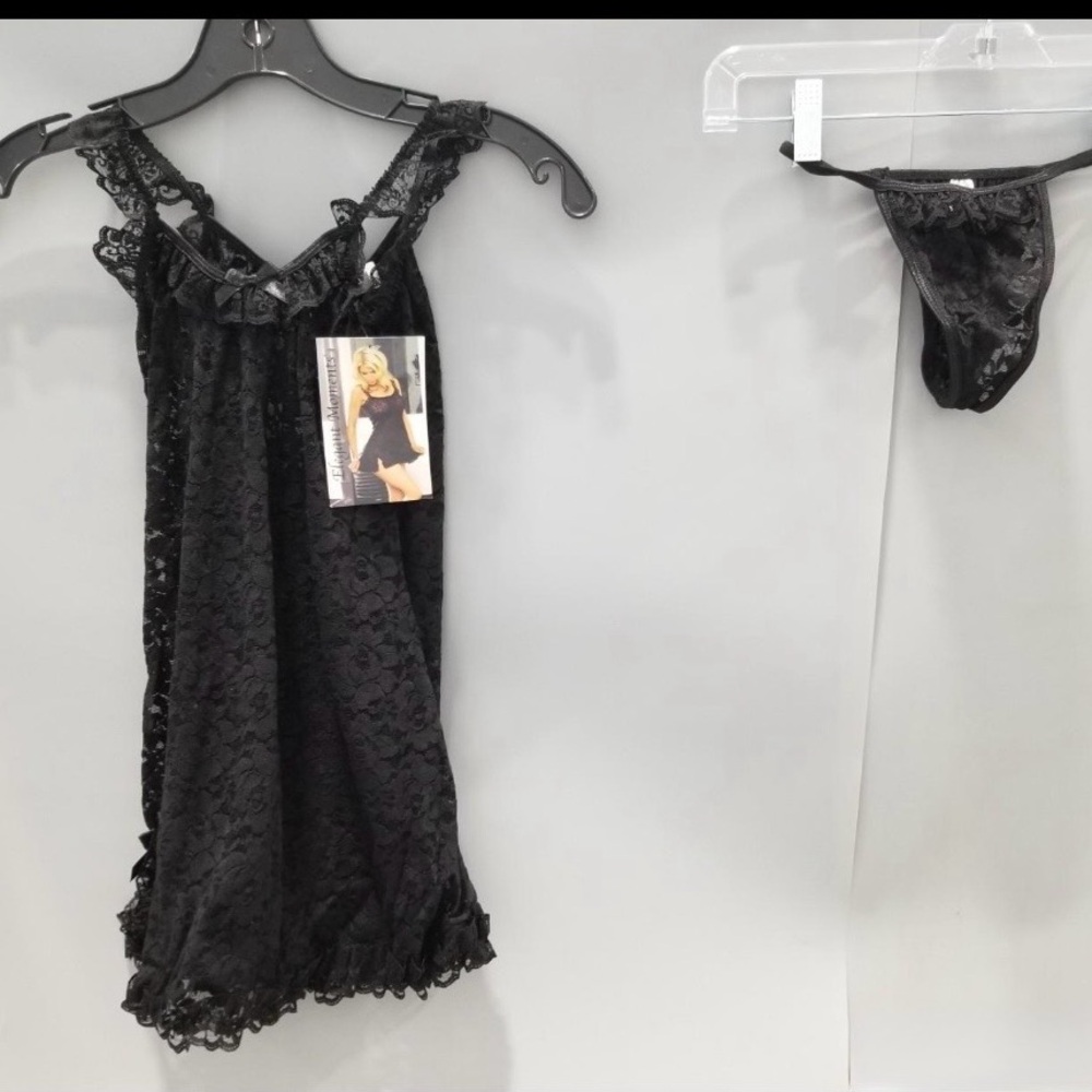 NWT Elegant Moments Lace Chemise Set. Size S